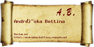 Andráska Bettina névjegykártya